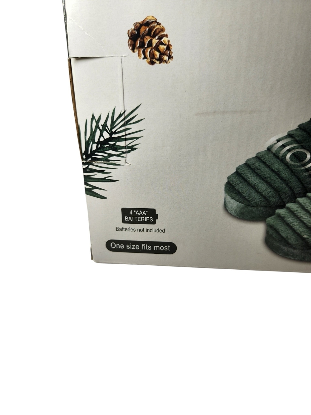 HealthTouch Soft Fluffy Massaging Booties - Green - Picture 8 of 10